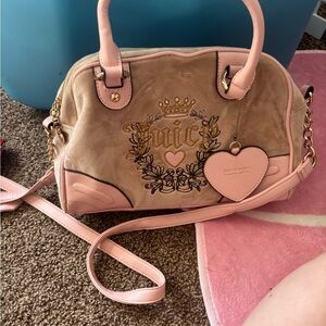 Juicy Couture Pink and Tan Satchel